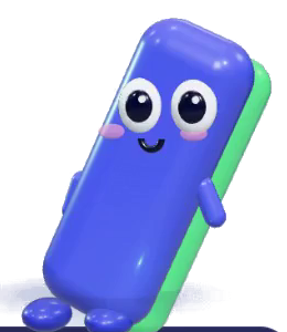Pip the Discord agent, a blue slash-shaped character